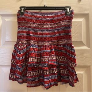 bandeau red/ patriotic flowy top